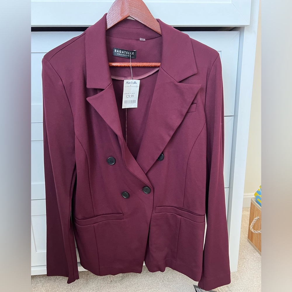 Burgundy Blazer- NWT
